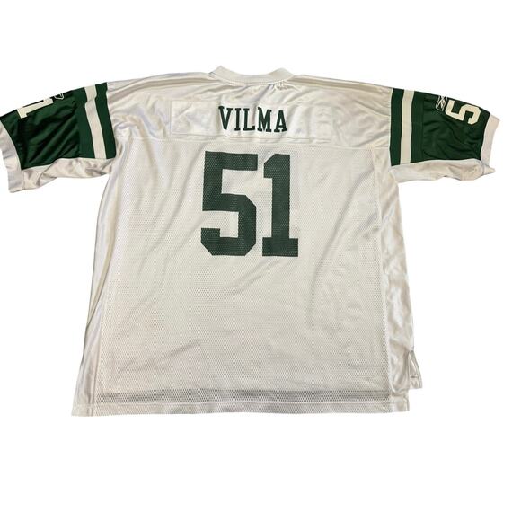 Vintage 2000s Reebok New York Jets Jonathan Vilma Jersey 3XL no. 51 white - Picture 6 of 6